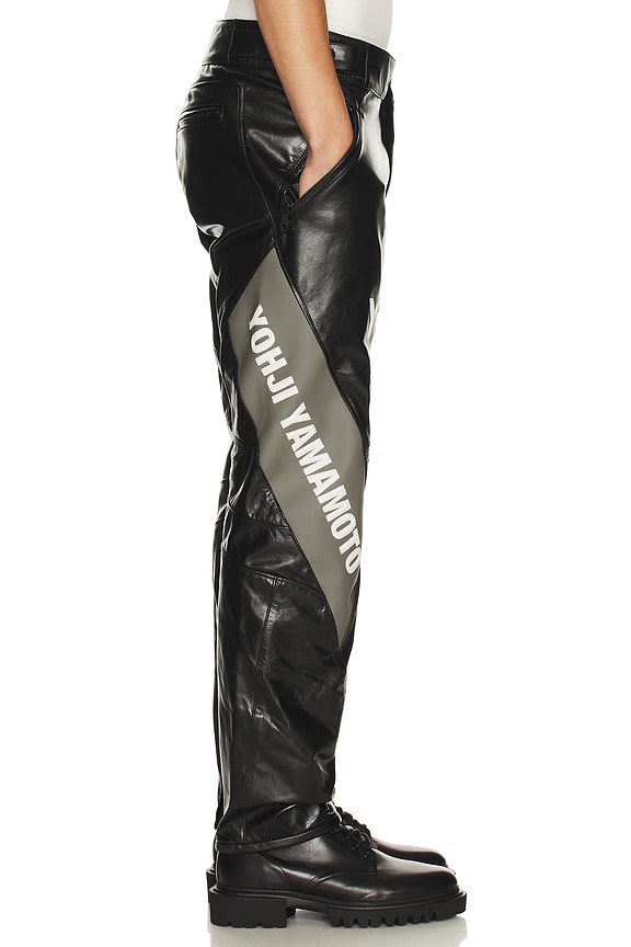 view 2 of 7 PANTALON EN CUIR in Black