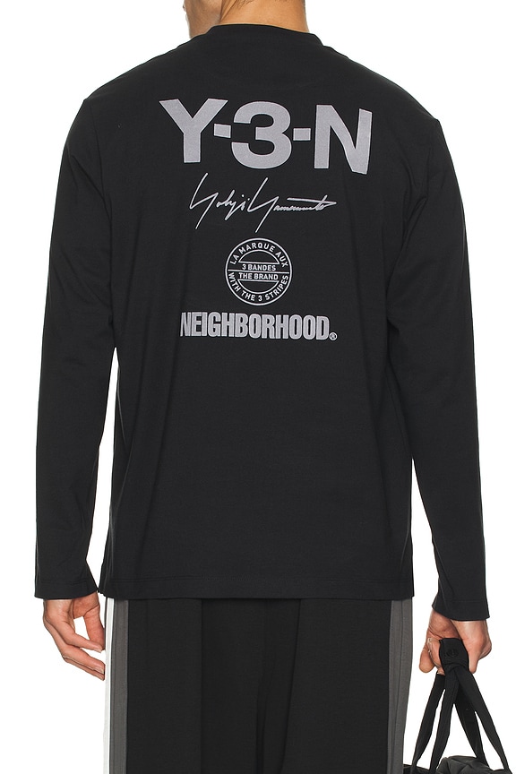 view 1 of 4 Yohji Yamamoto x NBHD Logo Long Sleeve Tee in Black