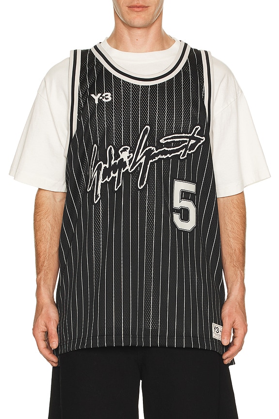 view 1 of 6 Elite 5 Bball Jersey Black in Black