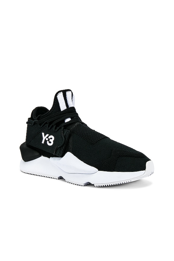 Y-3 Yohji Yamamoto Kaiwa Knit Sneaker in Black & White | REVOLVE