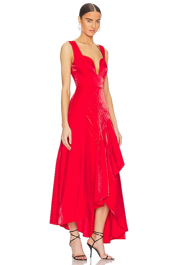 view 2 of 3 VESTIDO MIDI ANJOLA in Red