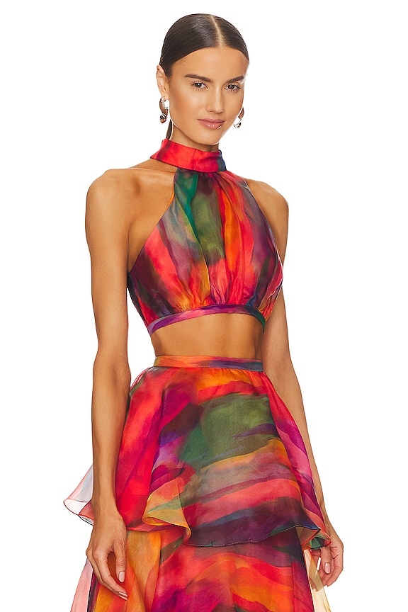 view 2 of 4 TOP CORTO FAARI in Aquarelle Print