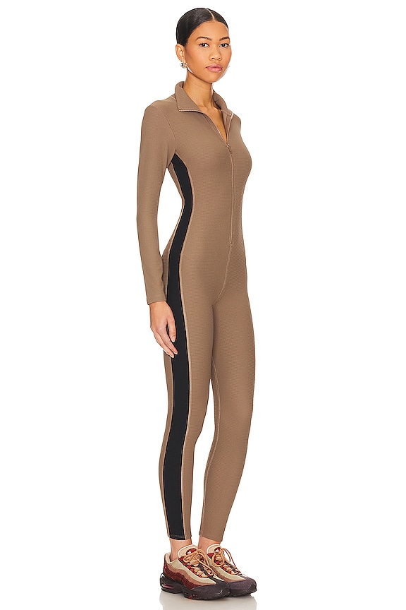YEAR OF OURS Thermal Ski Onesie in Caribou & Black | REVOLVE