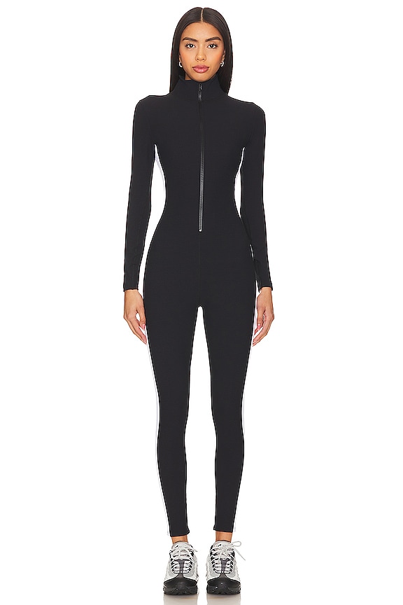 view 2 of 5 Thermal Ski Onesie in Black & White
