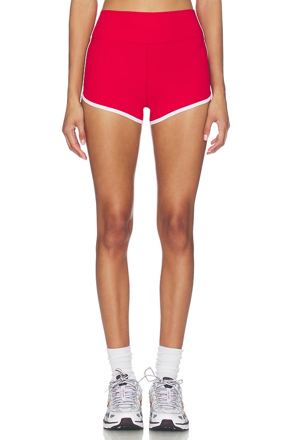 view 1 of 6 SHORT COURT SPORTY SHORT SHORT in Cherry & White