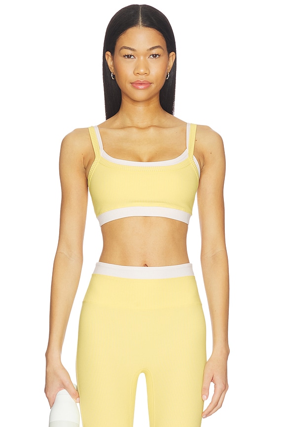 view 1 of 4 Ribbed Layered Bralette in Popcorn White