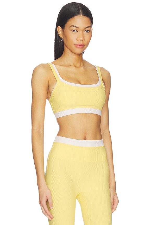 view 2 of 4 Ribbed Layered Bralette in Popcorn White