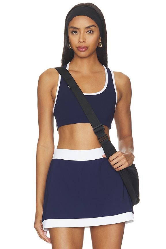 view 1 of 4 Sport Court Bra in Navy & White