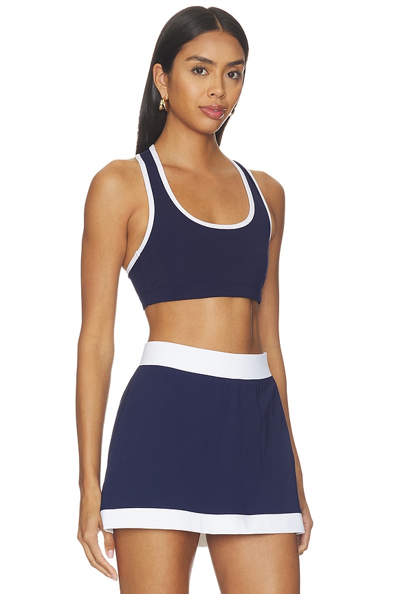view 2 of 4 Sport Court Bra in Navy & White