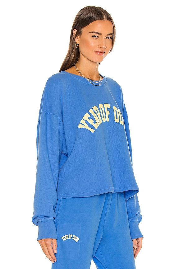 view 2 of 4 Collegiate Crew Sweatshirt in Blue Yos