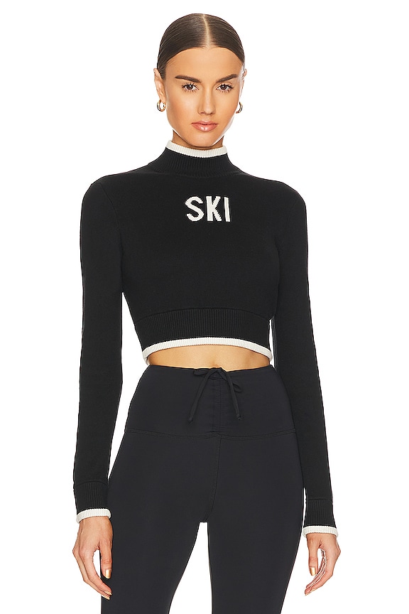 view 1 of 4 Cropped Ski Sweater in Black & Cream