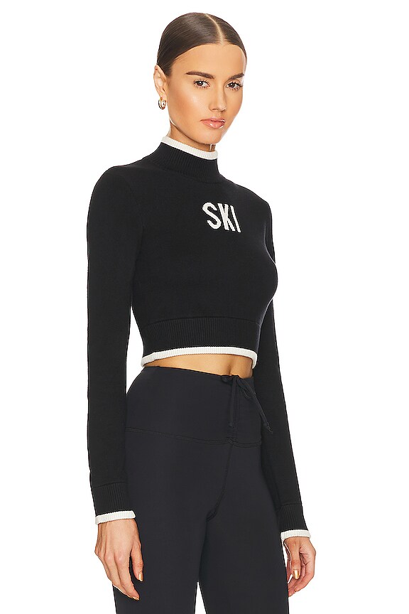 view 2 of 4 Cropped Ski Sweater in Black & Cream