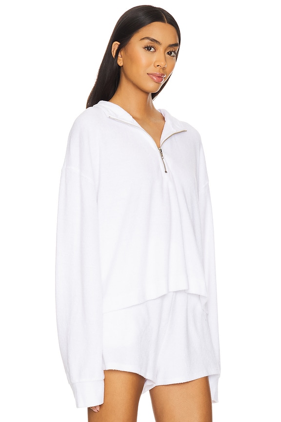 view 2 of 4 The Bondi Quarter Zip in White