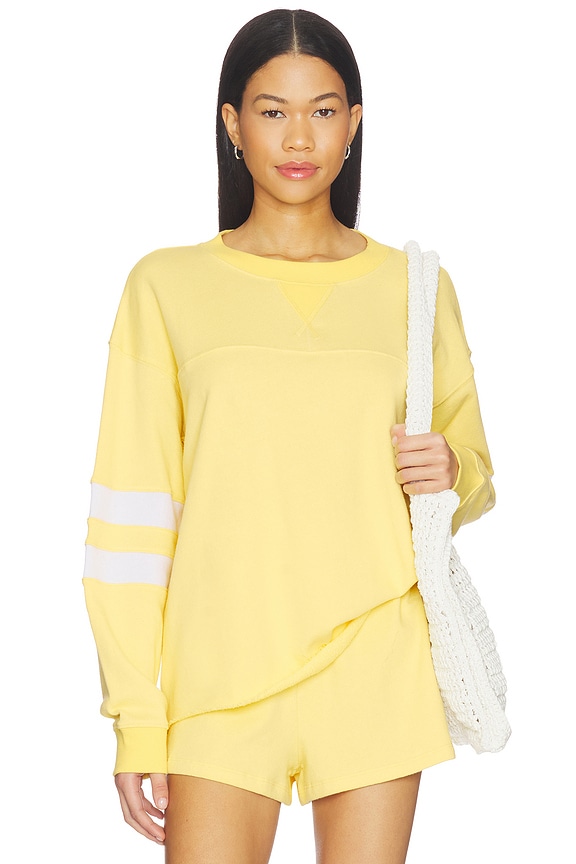 view 1 of 4 Varsity Sweatshirt in Popcorn White