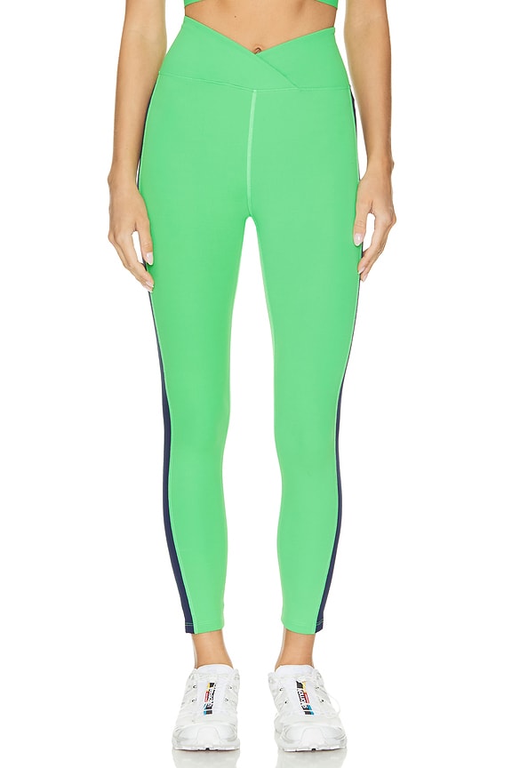view 2 of 5 Sport 7/8s Track Legging in Green & Navy