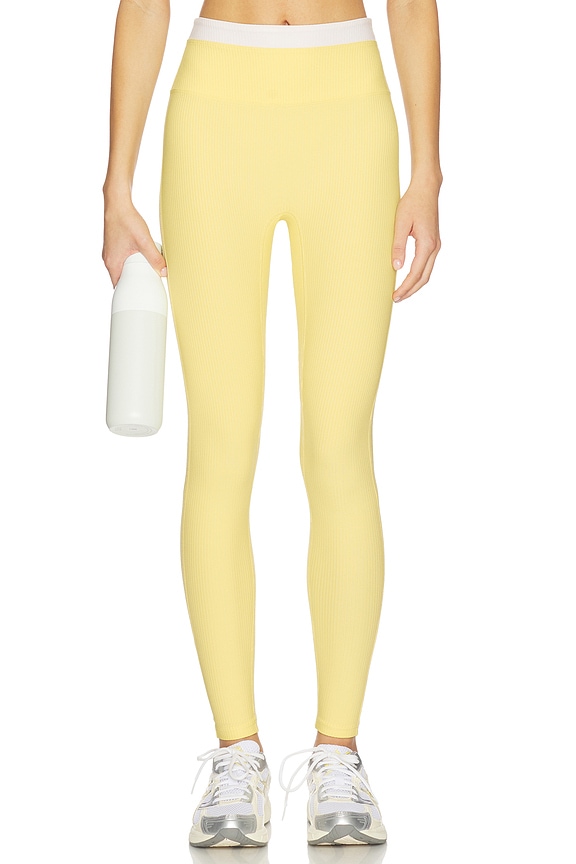 view 1 of 6 Ribbed Layered Legging in Popcorn White