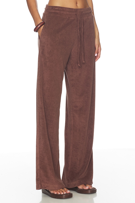 view 2 of 6 Terry Vacation Pant in Chocolate Brown