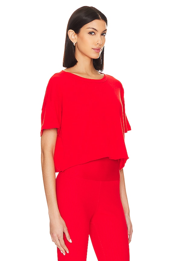 view 2 of 4 Cropped Tee in Red