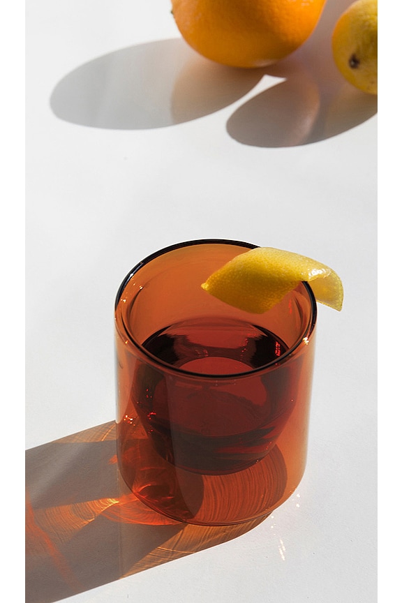 view 2 of 2 Double-wall Glass 6oz Set In Amber in Amber