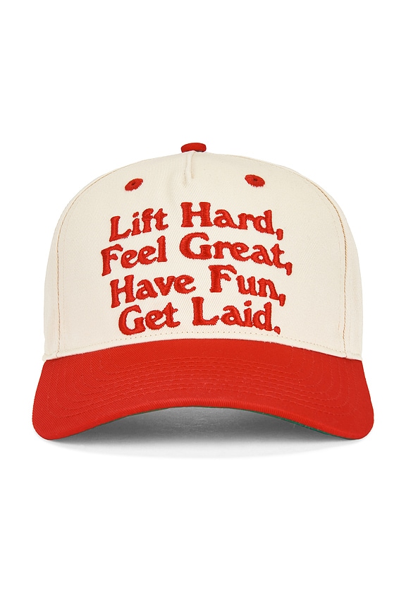 view 1 of 2 Hardwear Lift Hard 5-Panel Hat in White & Red