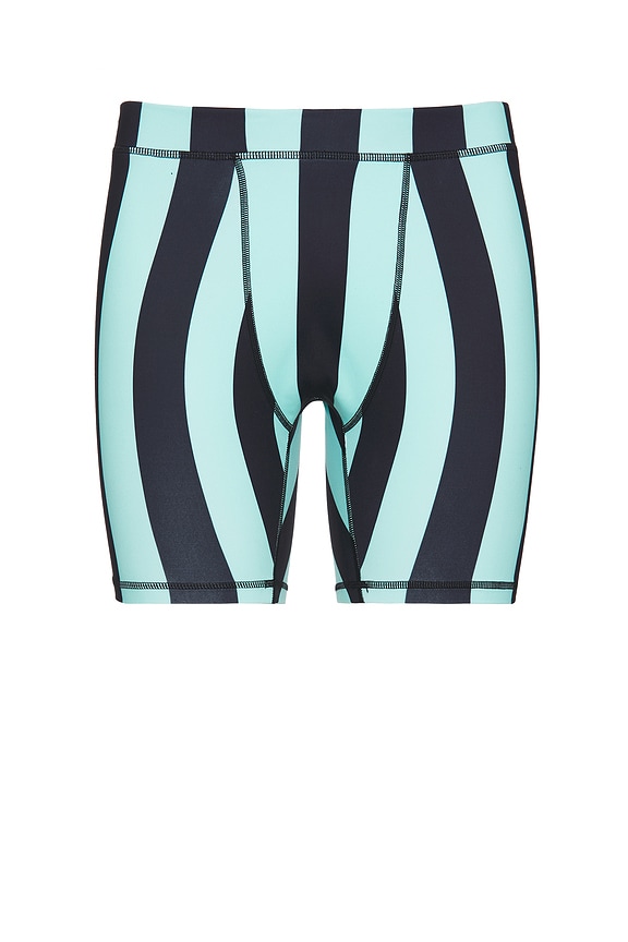 view 1 of 4 Hardwear Bike Shorts in Teal & Black Stripe