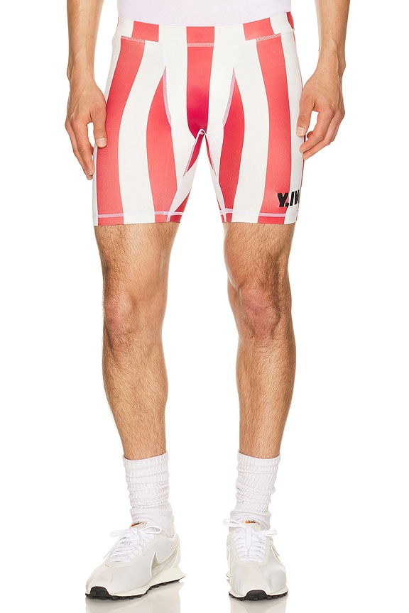view 1 of 4 Hardwear Bike Short in Red & White Stripe