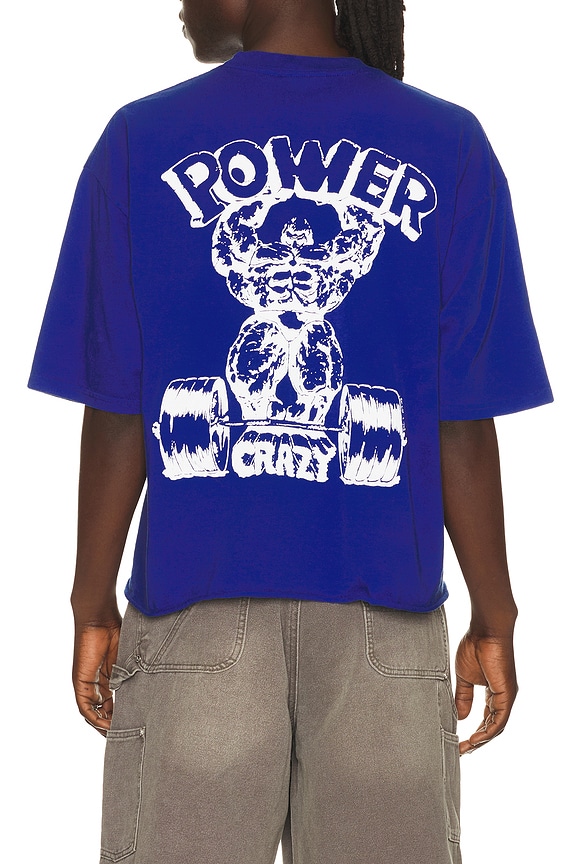 view 1 of 4 Power Crazy Crop Tee in Blue & White