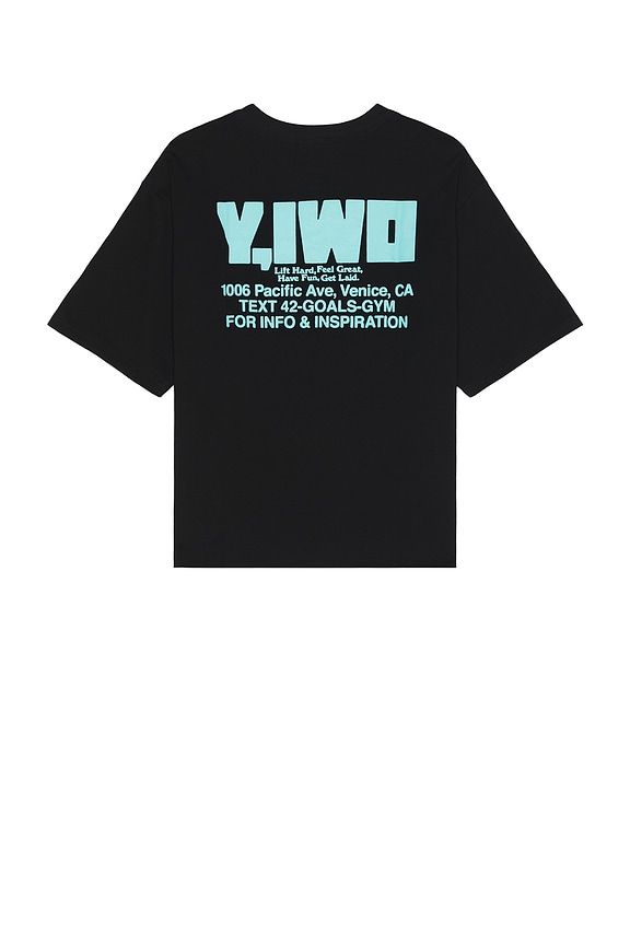 view 2 of 3 Totally Awesome Crop Tee in Black & Teal