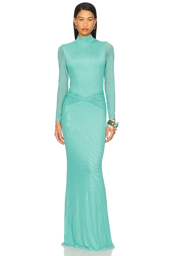 view 2 of 5 Salome Beaded Dress in Teal