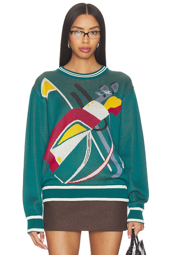 view 1 of 6 PULL GOLFBAG TENCEL KNIT in Emerald