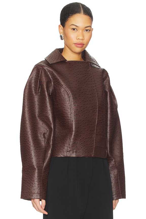 view 2 of 5 Oliver Ostrich Jacket in Mahogany