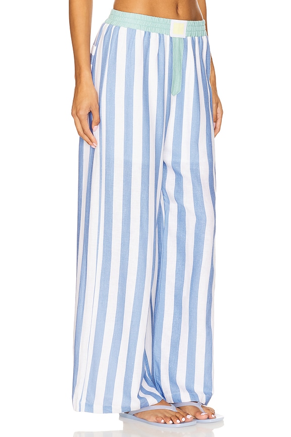 view 2 of 6 PANTALON NIC BOXER in Blue Stripe