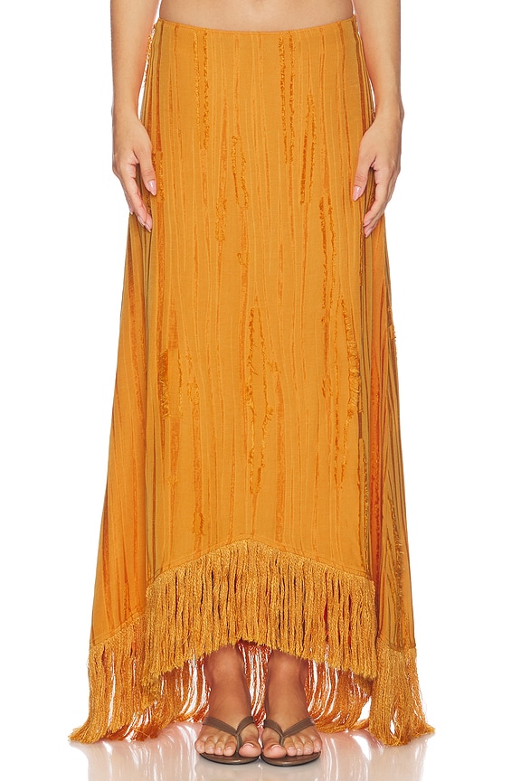 view 2 of 7 FALDA LENNIE FRINGE  in Orange