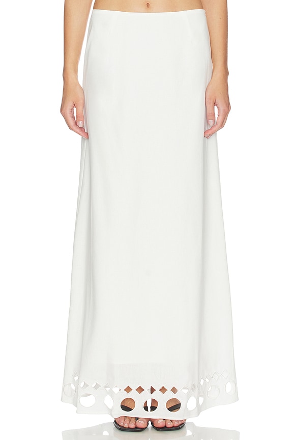 view 1 of 6 x REVOLVE Silas Linen Skirt in White