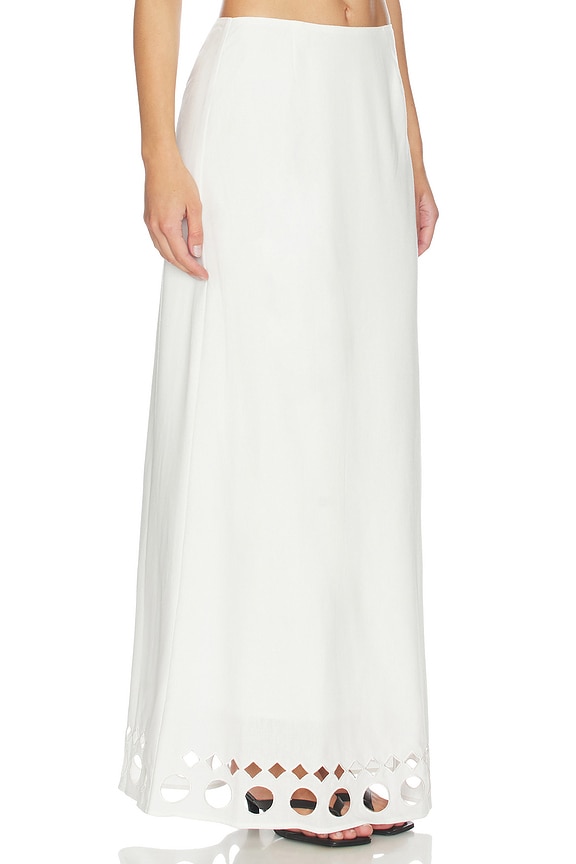 view 2 of 6 x REVOLVE Silas Linen Skirt in White