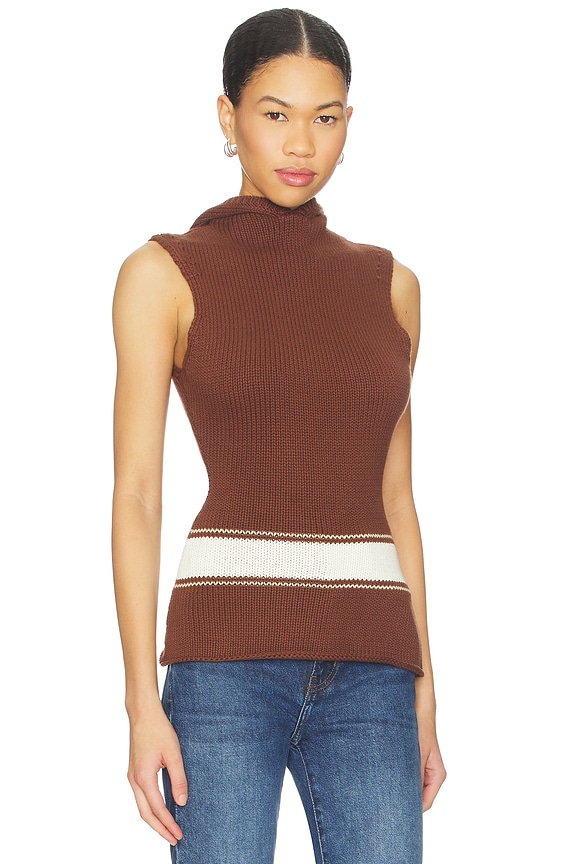 view 2 of 4 Louis Knit Tank Top in Chocolate
