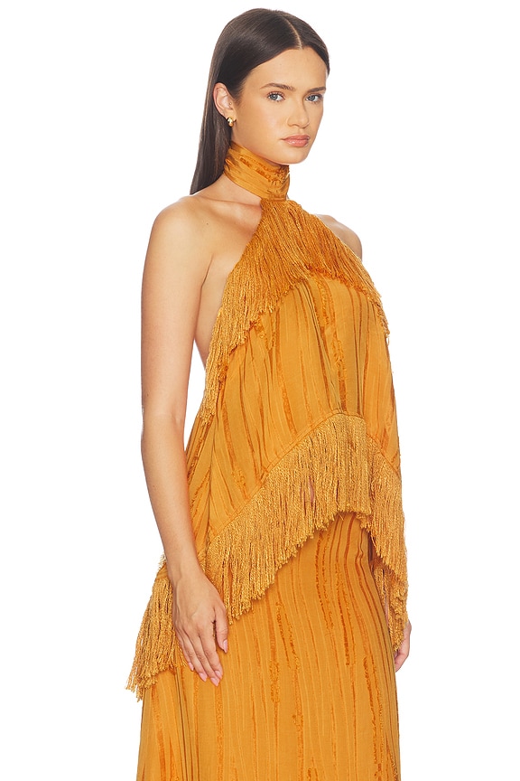 view 2 of 4 Jones Fringe Top in Orange