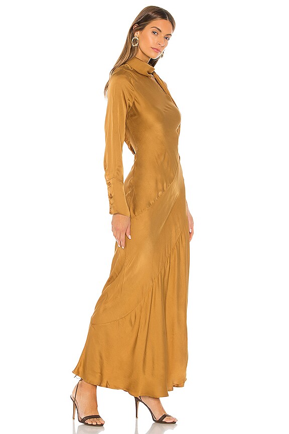 view 2 of 4 VESTIDO LARGO FEBE in Olive Bark