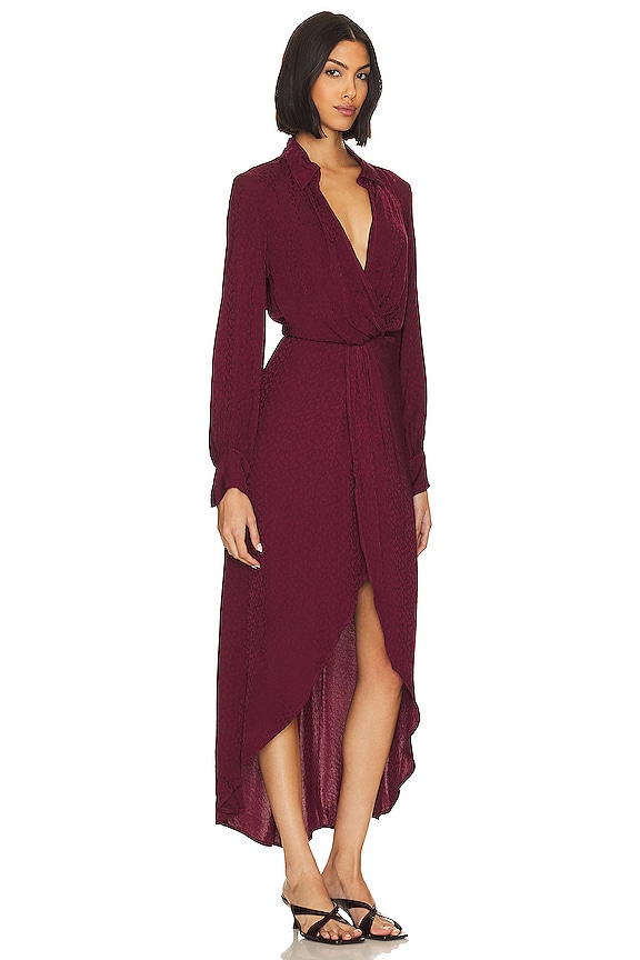 view 2 of 4 Siren Shirt Dress in Dark Cherry