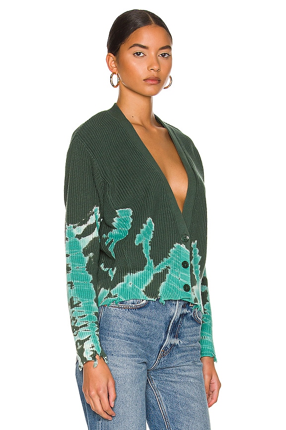 view 2 of 4 Clark Crop Cardigan in Hot Spring Web Wash