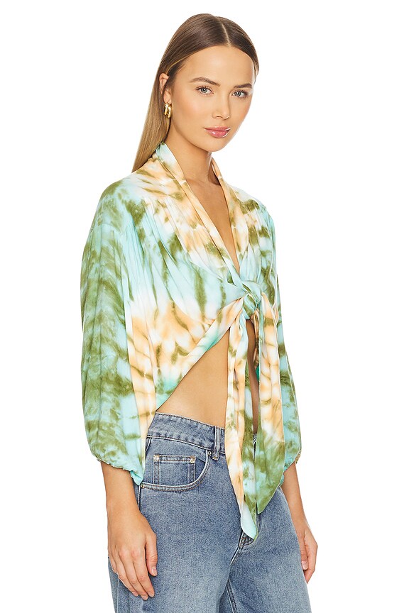 view 2 of 4 Carmen Top in Jade Venus Wash