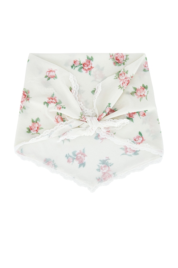 view 1 of 3 Rose Print Scarf in Yellow