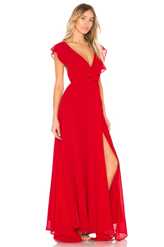 view 2 of 3 Full Bloom Maxi Dress in Red
