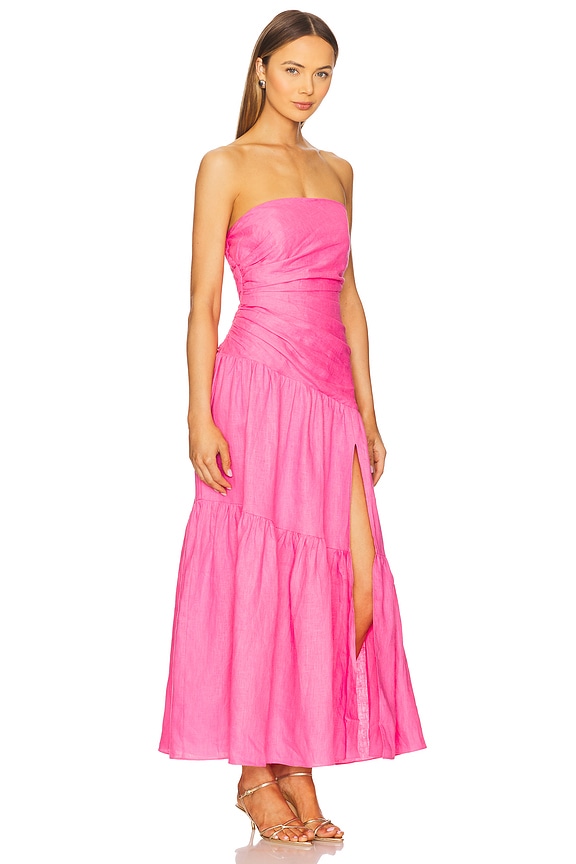 view 2 of 3 Katrina Dress in Pink Linen