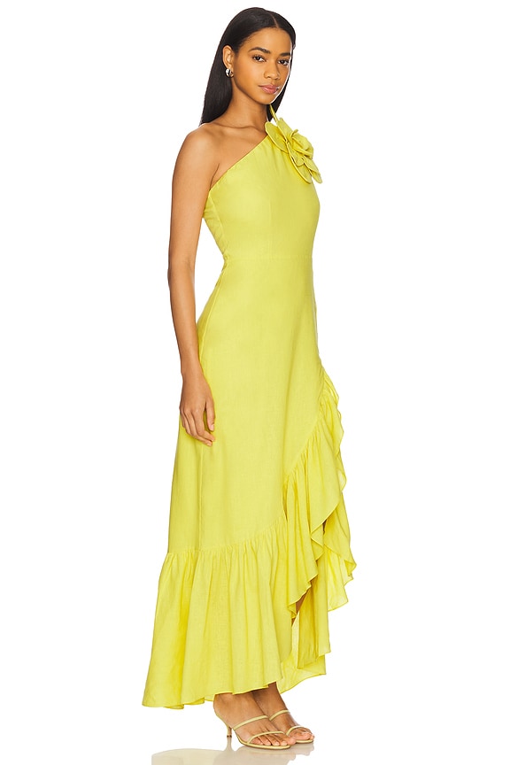 view 2 of 4 Rocky Dress in Chartreuse Linen