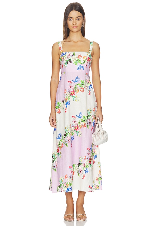 view 1 of 3 VESTIDO PEBBLE in Blooming Stripe Lilac