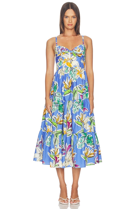 view 1 of 3 Marisco Dress in Tropical Bliss Blue