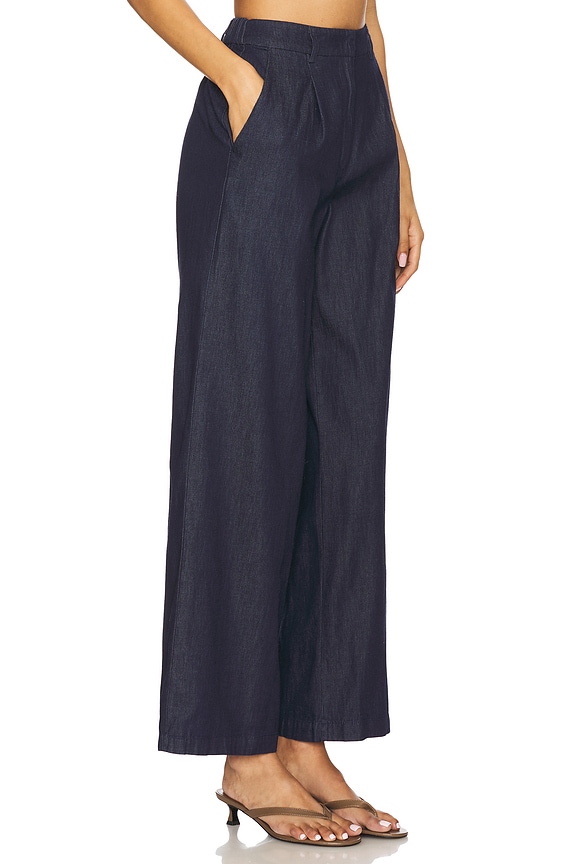 view 2 of 6 Bobbi Pant in Navy Chambray