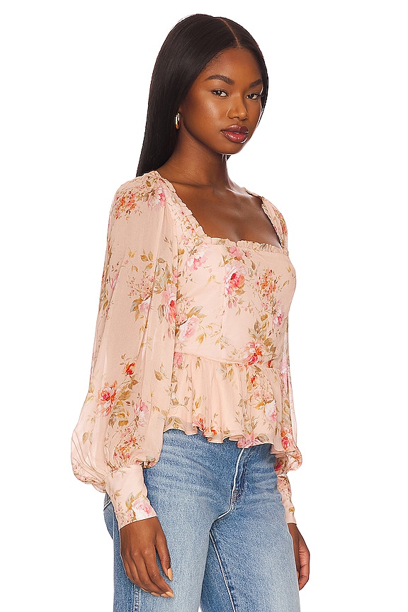 view 2 of 4 Beatrice Top in Flirty Floral Blush