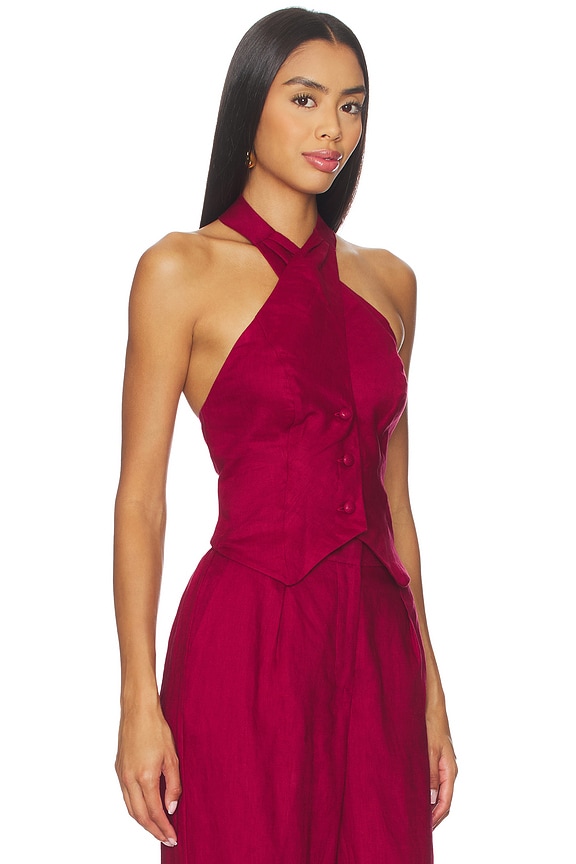 view 2 of 4 Aida Top in Burgundy